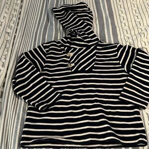 Blue and white nautical hoodie for boys